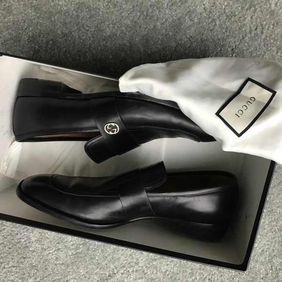 Gucci | Shoes | Gucci Leather Loafer 47295 Dkg00 000 | Poshmark display picture 2